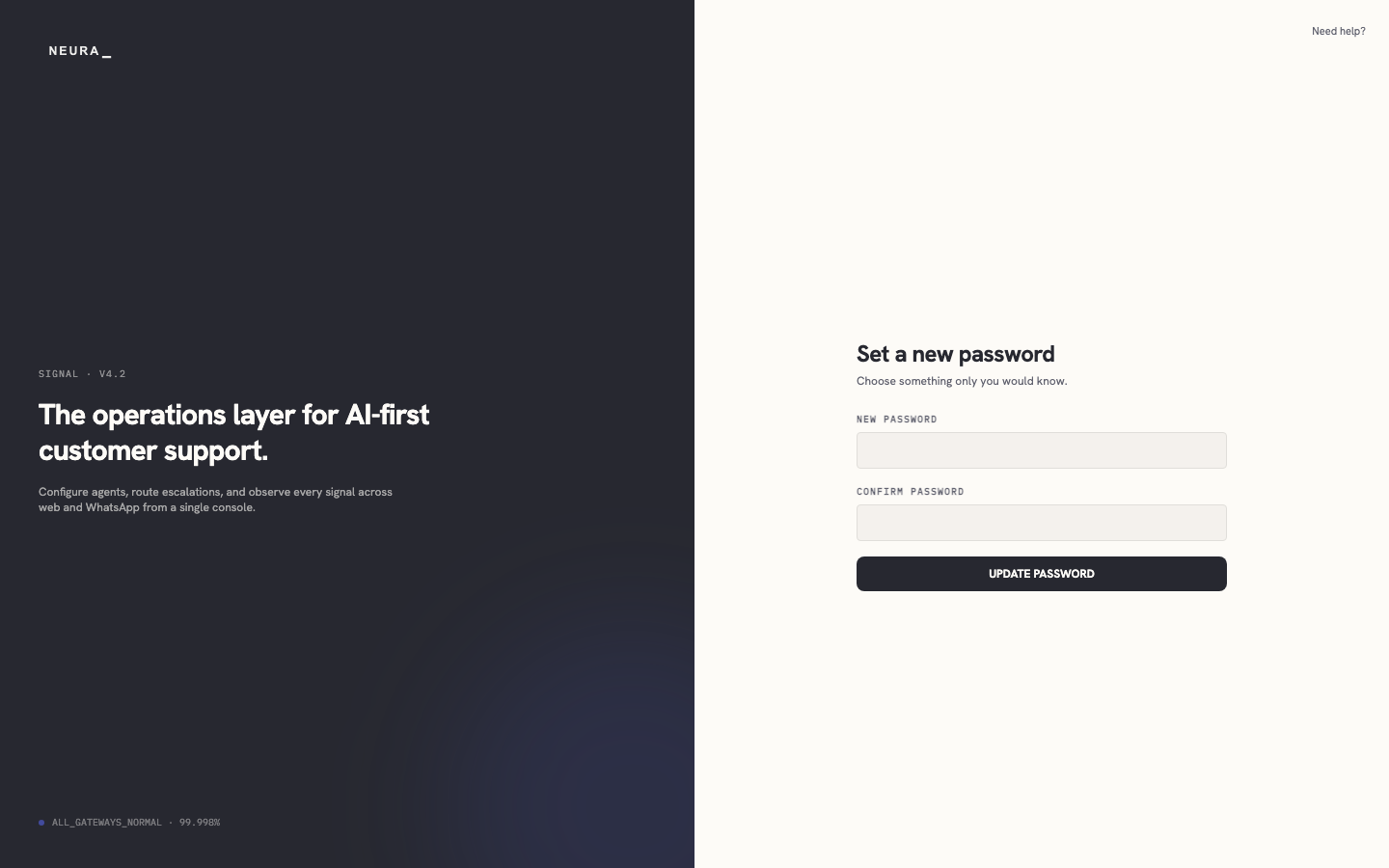 Step 1 — Open the reset-password link from your email.